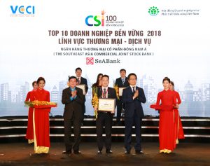 SeABank nằm trong Top 10 Doanh nghiệp bền vững Việt Nam