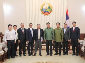 Thủ tướng Lào tiếp Chủ tịch Hội đồng quản trị THACO và Hoàng Anh Gia Lai