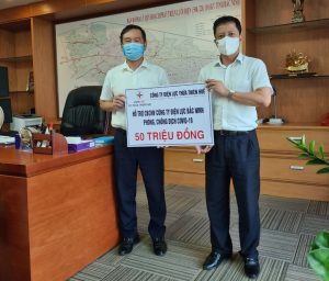 Điện lực Thừa Thiên Huế hỗ trợ Điện lực Bắc Ninh 50 triệu đồng phòng, chống dịch COVID – 19